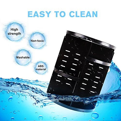 360° Rotating Makeup Organizer – Adjustable, Durable & Spacious