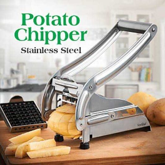 Stainless Steel Potato Chipper – Easy Handheld Vegetable Cutter for Fries