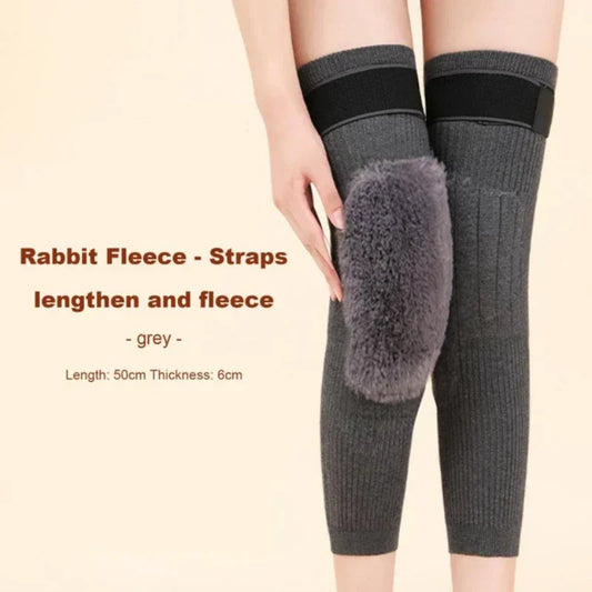 1 Pair Winter Wool Knee Pads – Thickened Warm Knee Protectors for Arthritis, Rheumatism & Cold Weather Support
