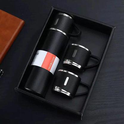 Stainless Steel Vacuum Flask Hot & Cold Thermos Bottle Set