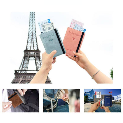 Slim Leather Travel Passport Wallet