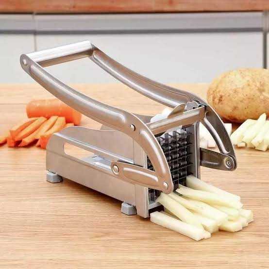 Stainless Steel Potato Chipper – Easy Handheld Vegetable Cutter for Fries