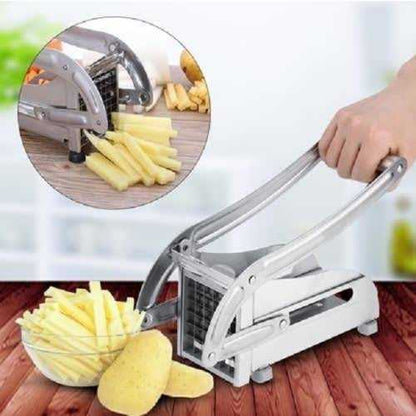 Stainless Steel Potato Chipper – Easy Handheld Vegetable Cutter for Fries