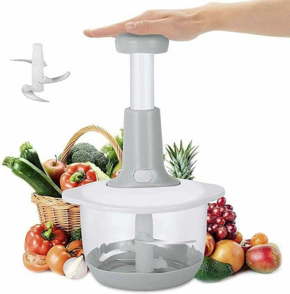 Hand Press Food Chopper 2.0 – Quick & Easy Manual Vegetable Cutter