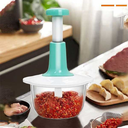 Hand Press Food Chopper 2.0 – Quick & Easy Manual Vegetable Cutter
