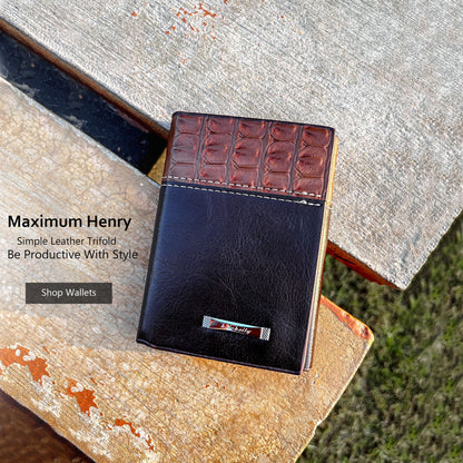 Imported Balebaily Crocodile Leather Wallet