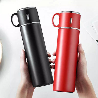 Stainless Steel Vacuum Flask Hot & Cold Thermos Bottle Set