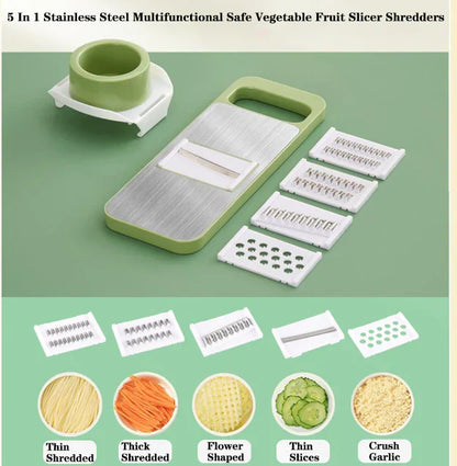 5-in-1 Multifunctional Manual Vegetable & Fruit Slicer