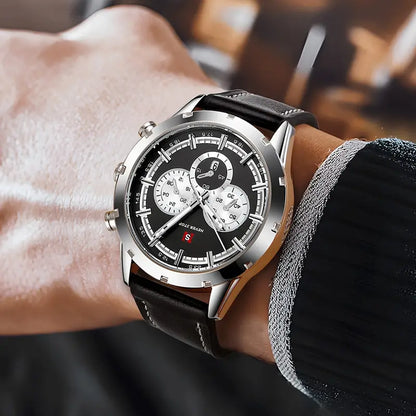 Men's Luxury Classic Quartz Watch with Chronograph, Calendar & Luminous Features (Copy)
