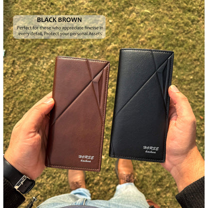 New Imported Long Leather Trifold Wallet For Cash & Cards