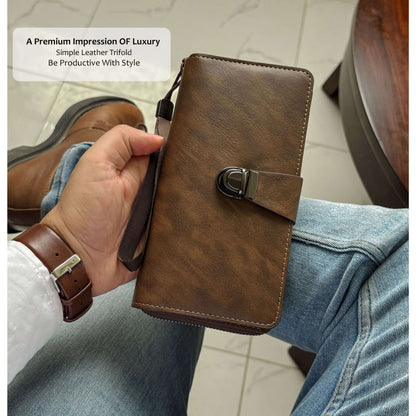 Royal Buckle Leather Wallet