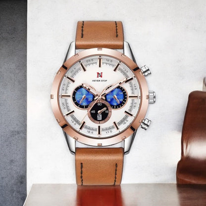 Men's Luxury Classic Quartz Watch with Chronograph, Calendar & Luminous Features (Copy)