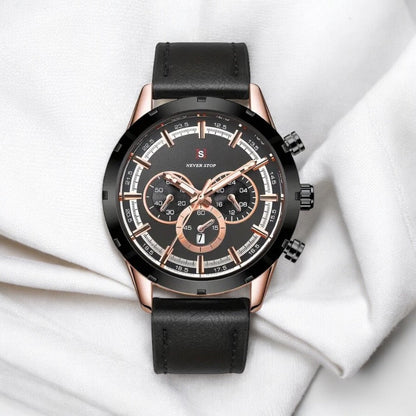 Men's Luxury Classic Quartz Watch with Chronograph, Calendar & Luminous Features (Copy)