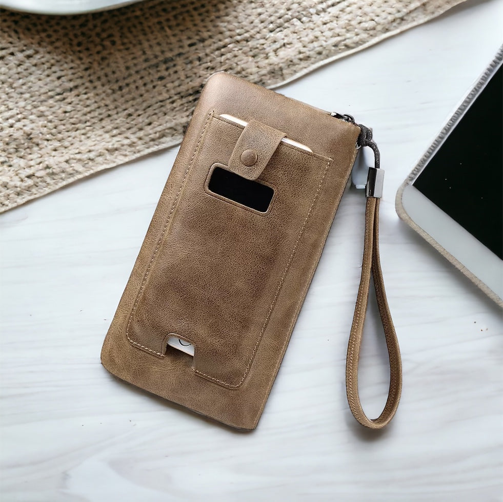Luxury Zipper Wallet (Card Holder With Phone Pocket)