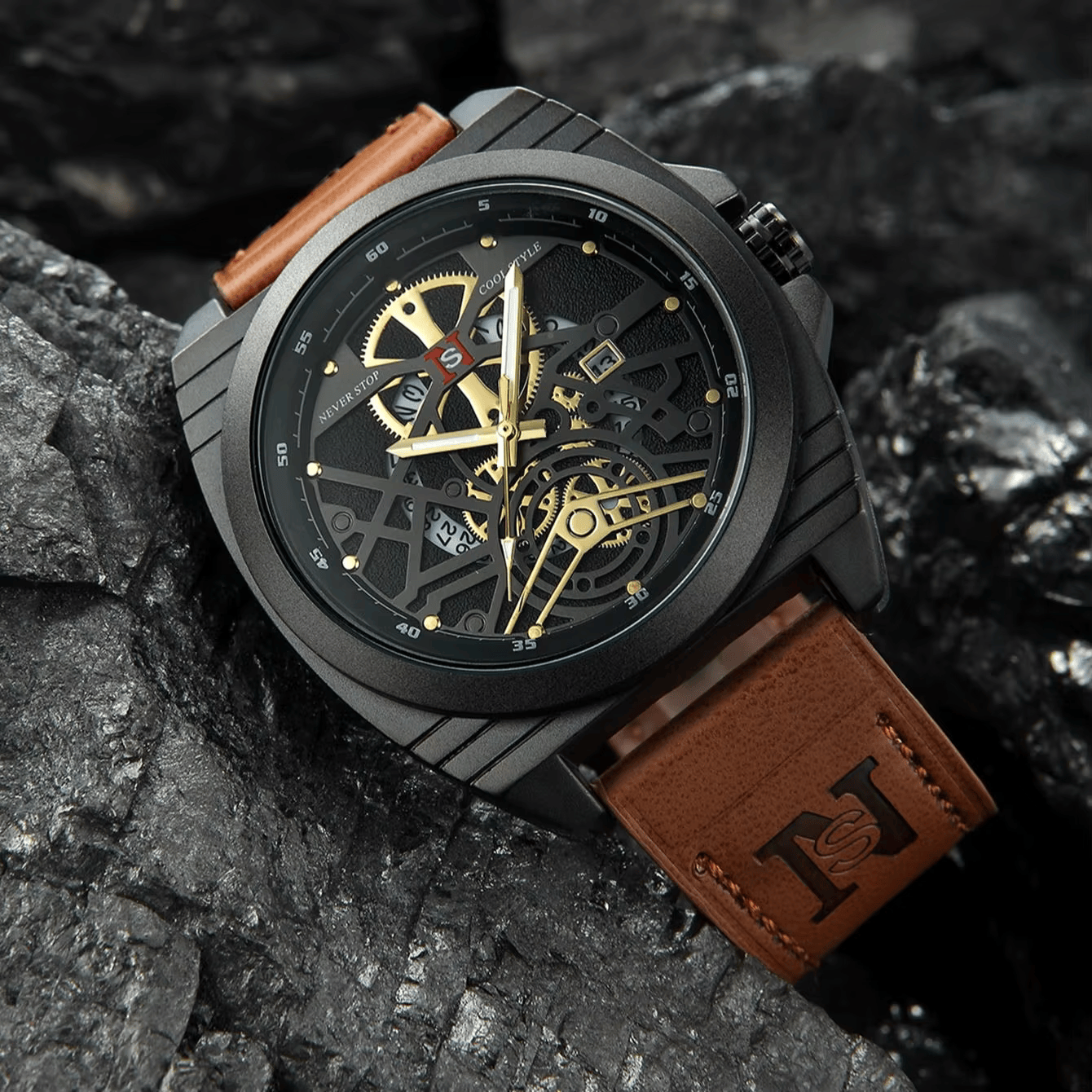 NS Luxury Calendar Quartz Watch (N927)