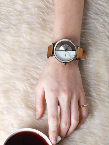 TOMI T-080 Watch Half Transparent Leather Strap