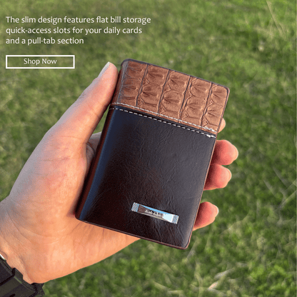 Imported Balebaily Crocodile Leather Wallet