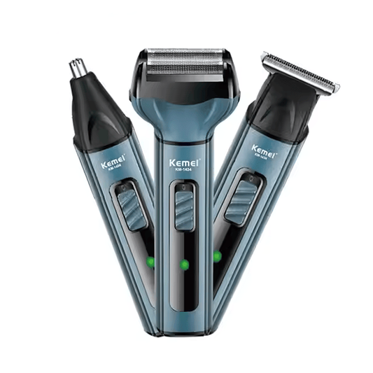 Kemei 3 in 1 Rechargeable Shaver Multi Functional Beard Shaving Machine Multi Purpose Razor