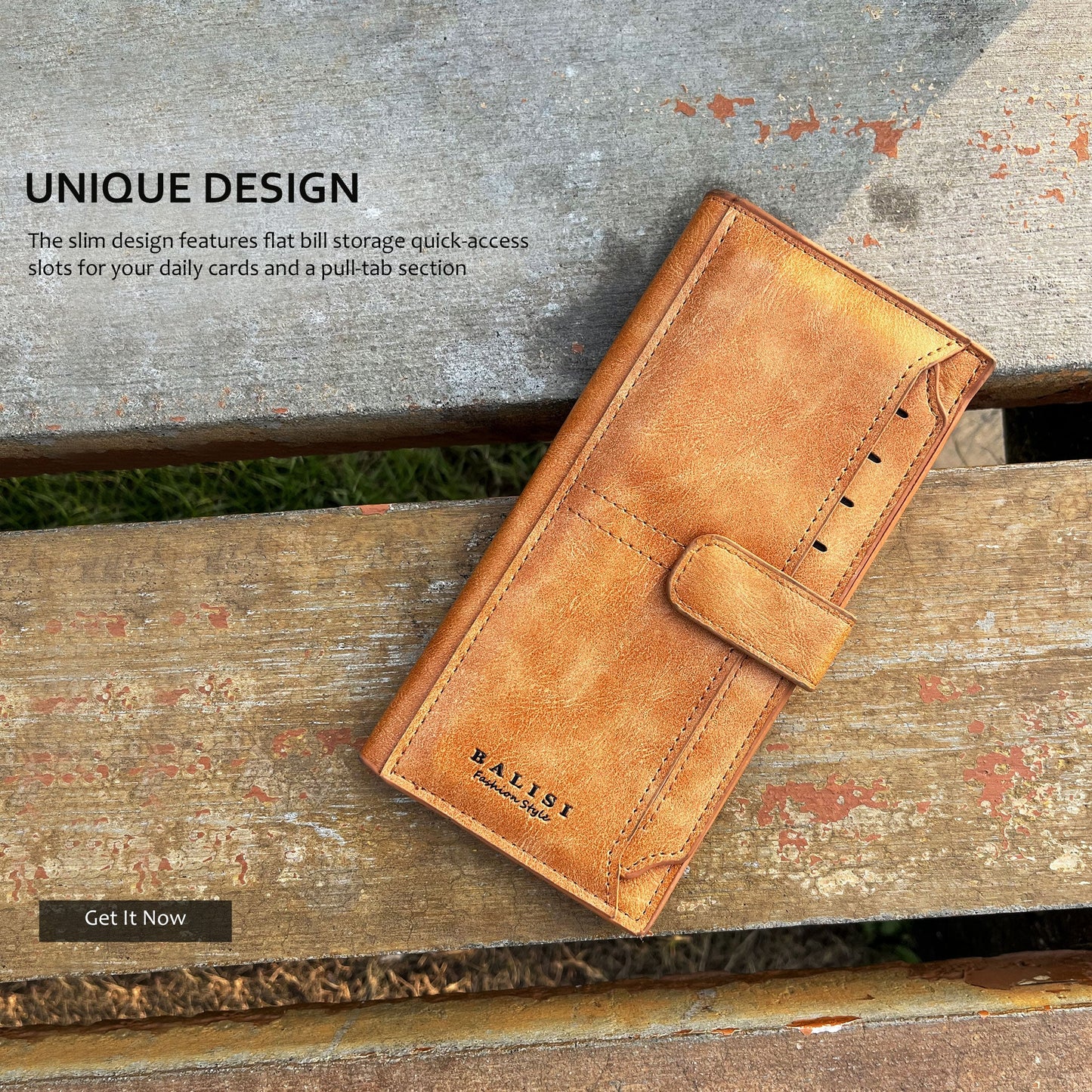 Original Balisi Genuine Leather Long Wallet