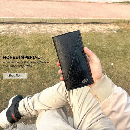Imported Long Trifold Wallet For Cash & Cards