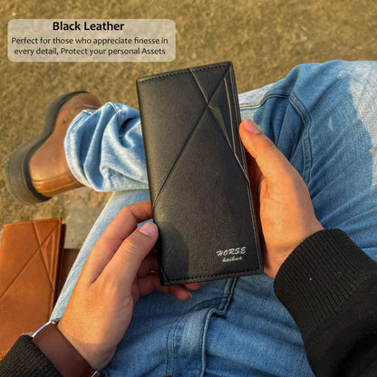 New Imported Long Leather Trifold Wallet For Cash & Cards