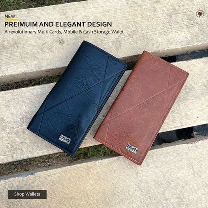 Imported Long Trifold Wallet For Cash & Cards