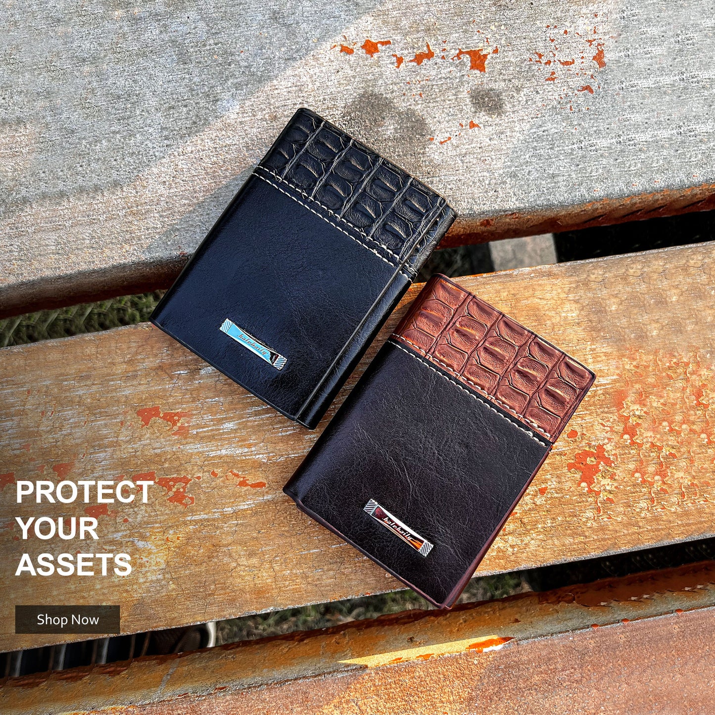 Imported Balebaily Crocodile Leather Wallet